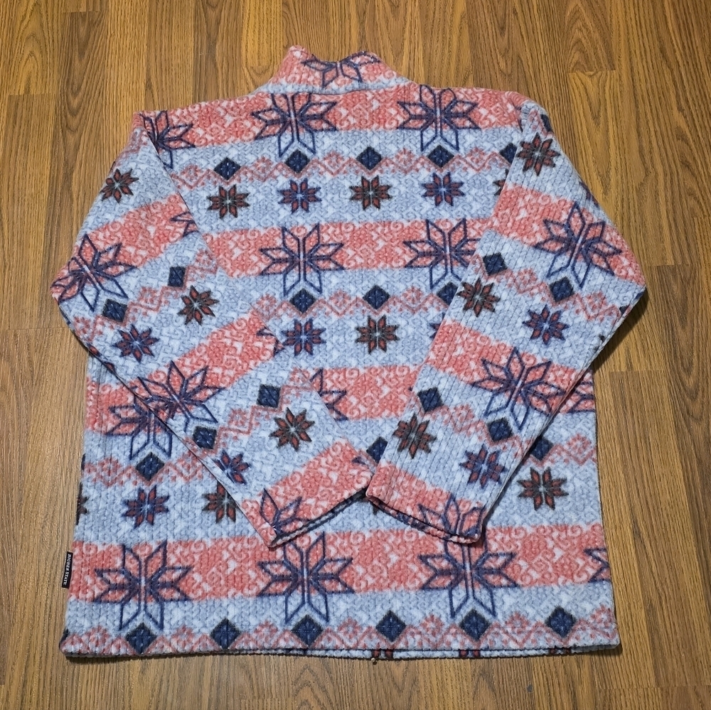 VTG 90s Higher State Fleece XL Made in Canada Nordic Snowflake Print Retro Ski - Picture 10 of 10